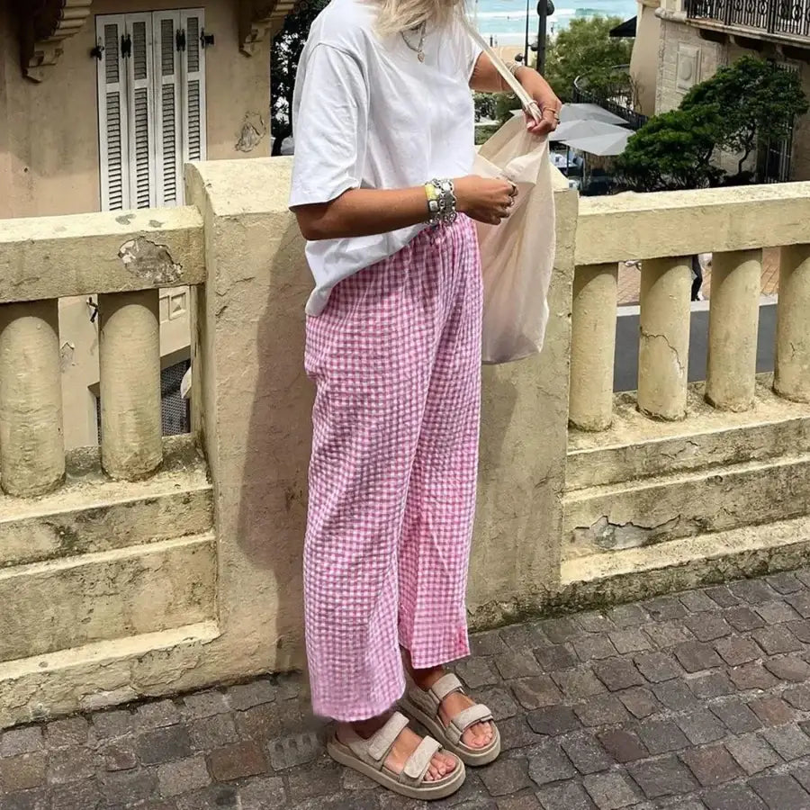 Light Checkered Pants