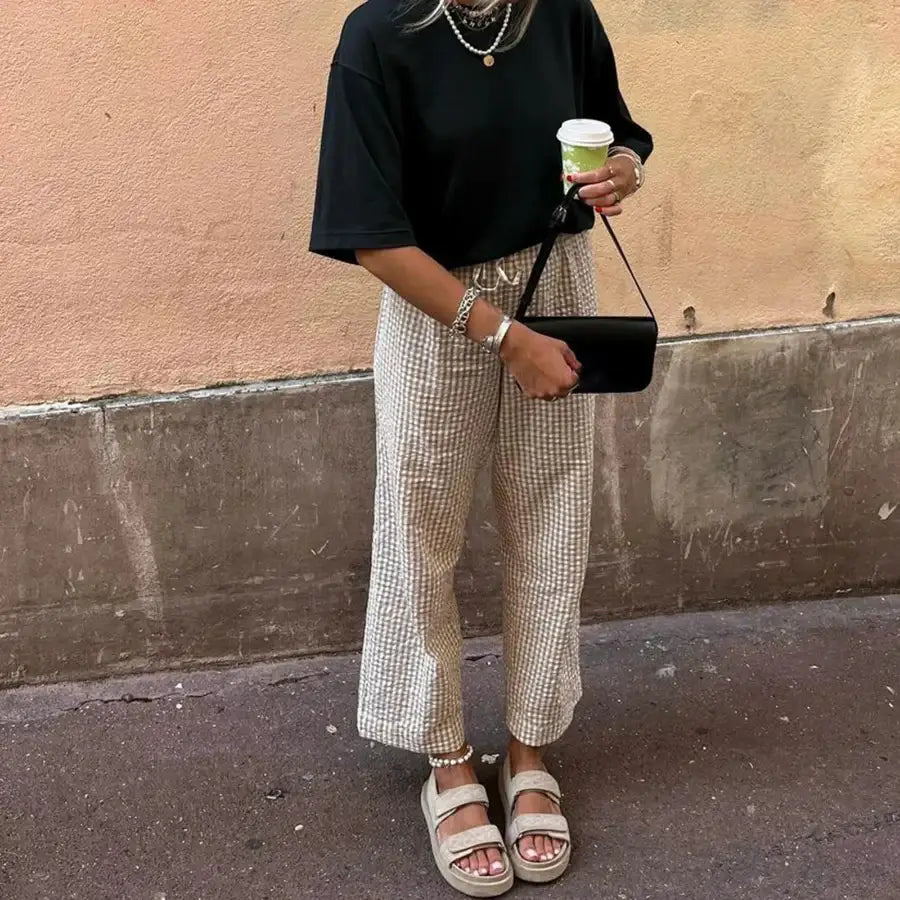 Light Checkered Pants