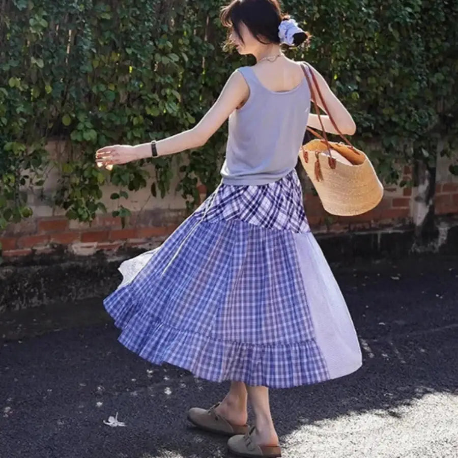 Long Patchwork Skirt