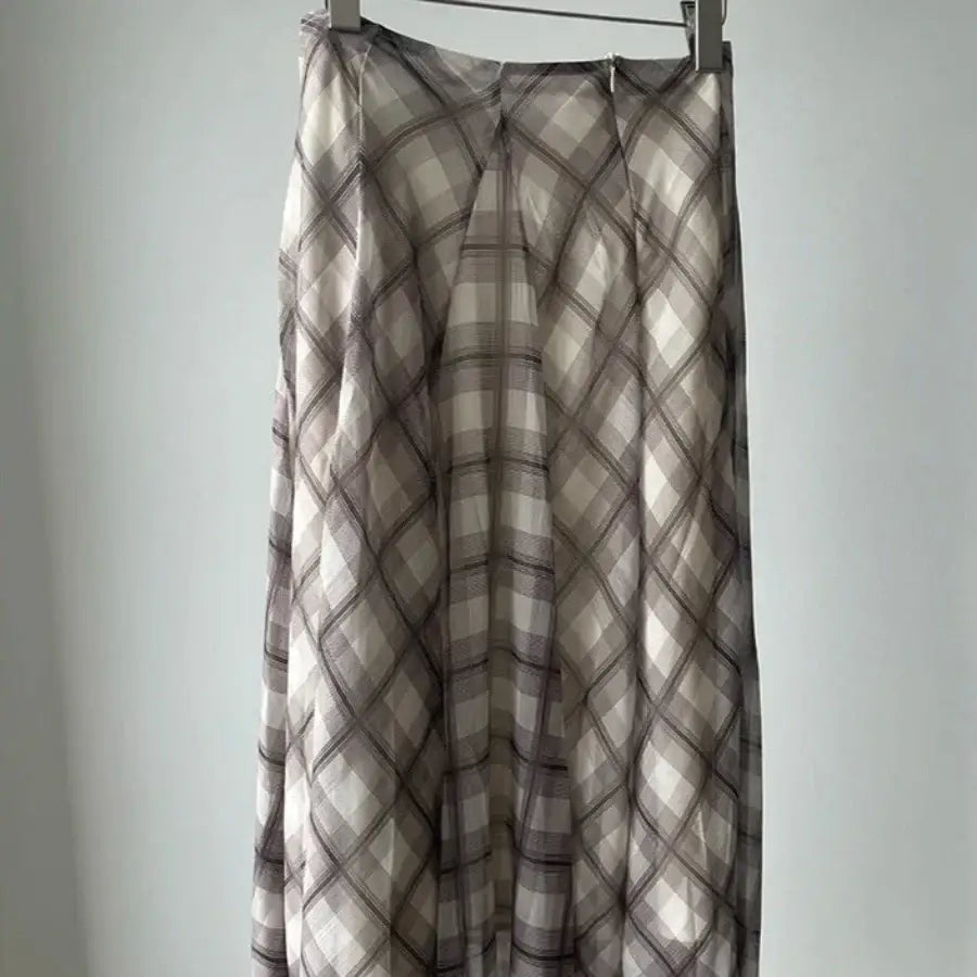 Long Plaid Skirt
