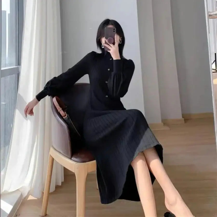 Long Ribbed Dress