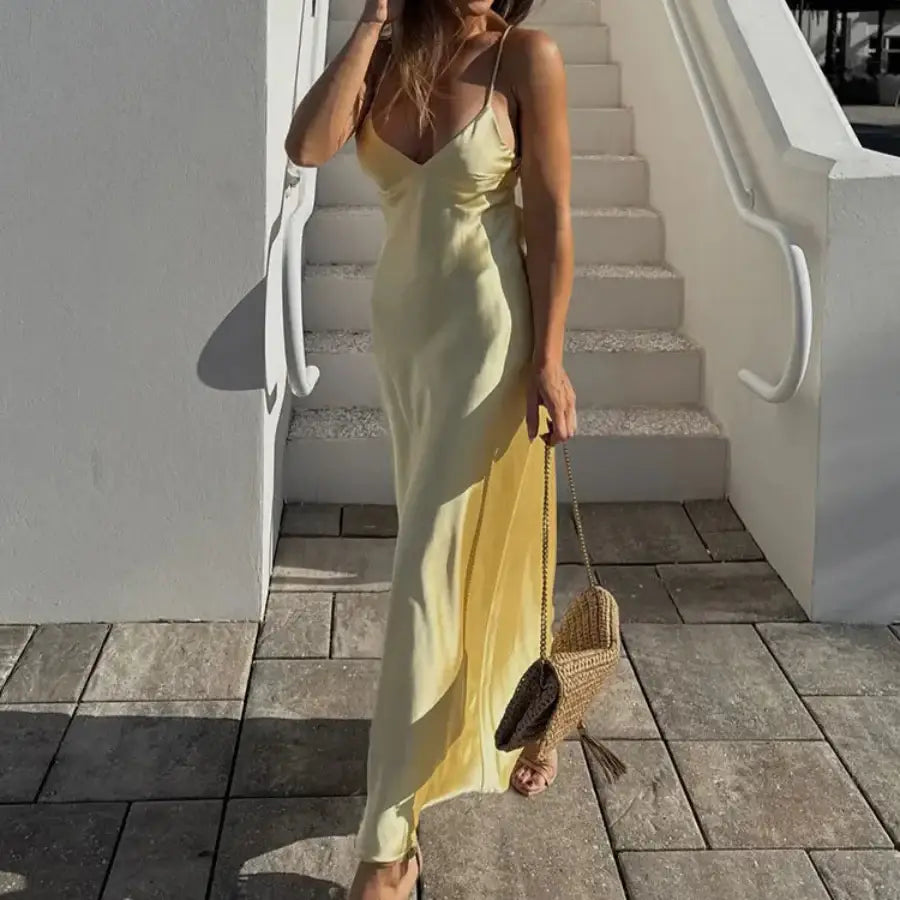 Long Satin Dress