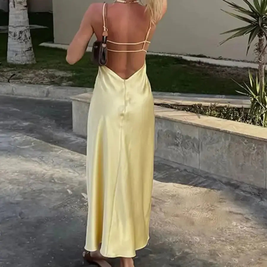 Long Satin Dress