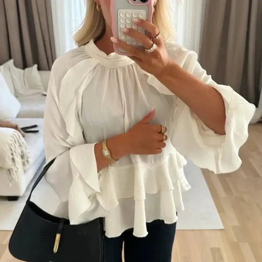 Long Sleeve Ruffle Shirt