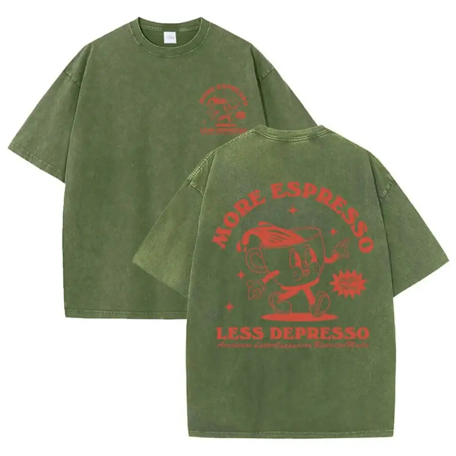 More Espresso Less Depresso Shirt - Green / XS