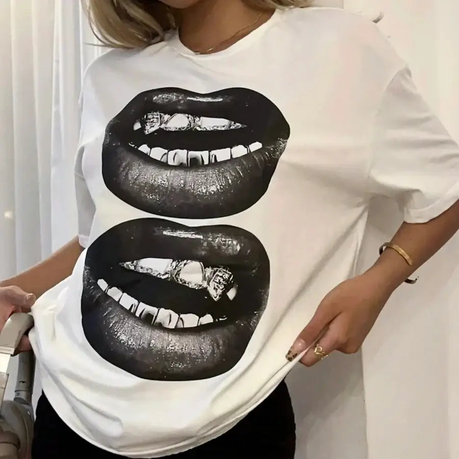 Mouth Shirt - White / S