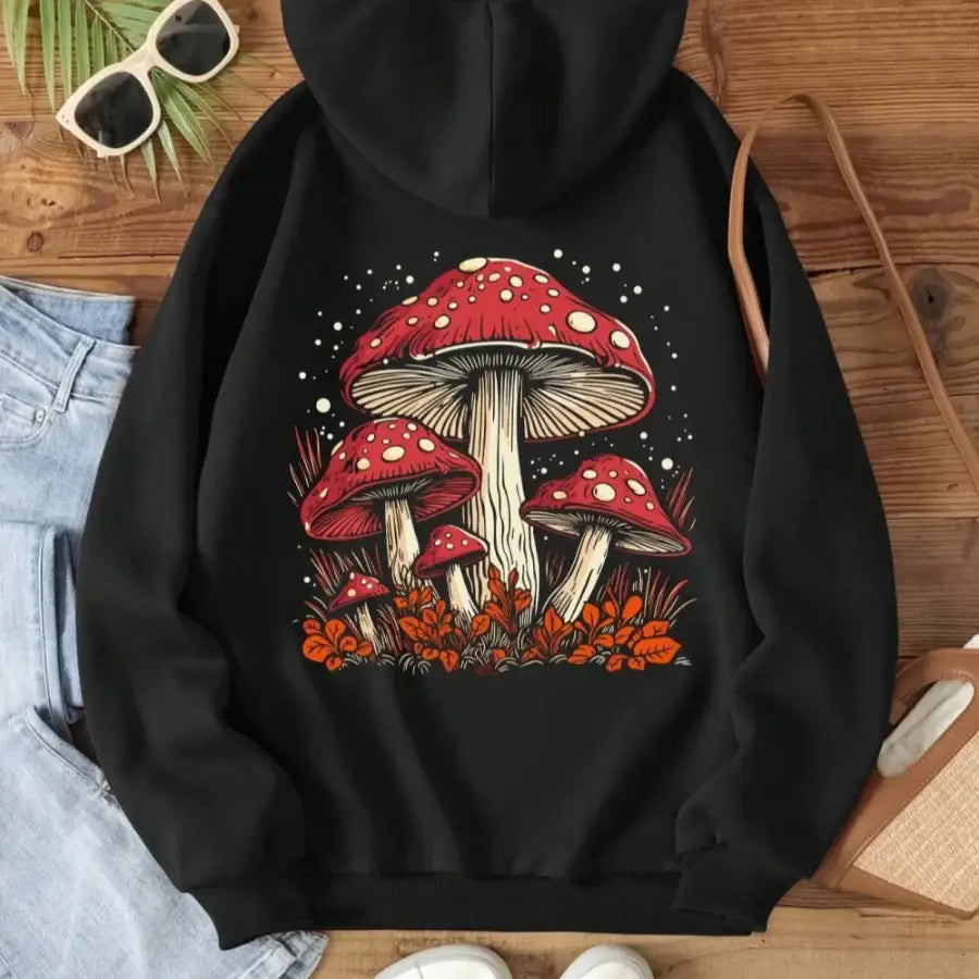 Mushroom Hoodie - Black / S