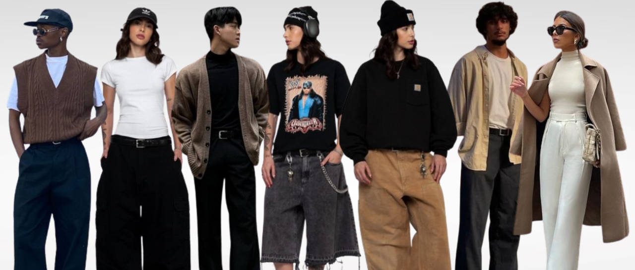 banner with seven people wearing aesthetic clothes