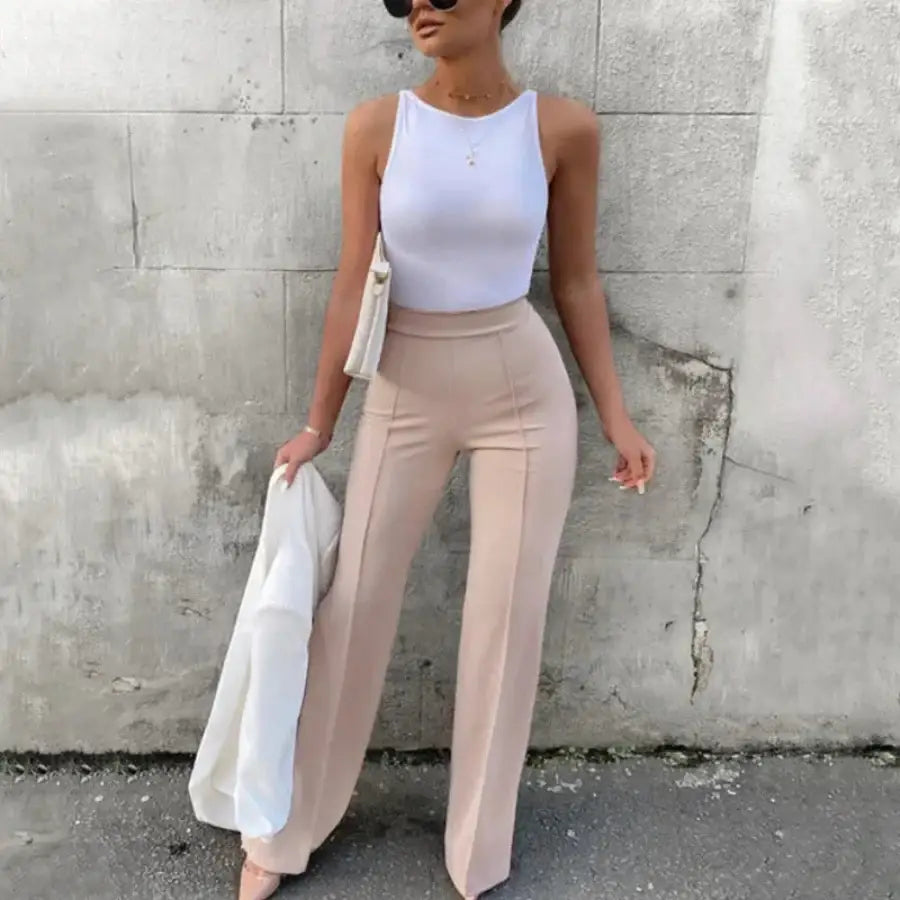 Office Pants Women - Beige / S