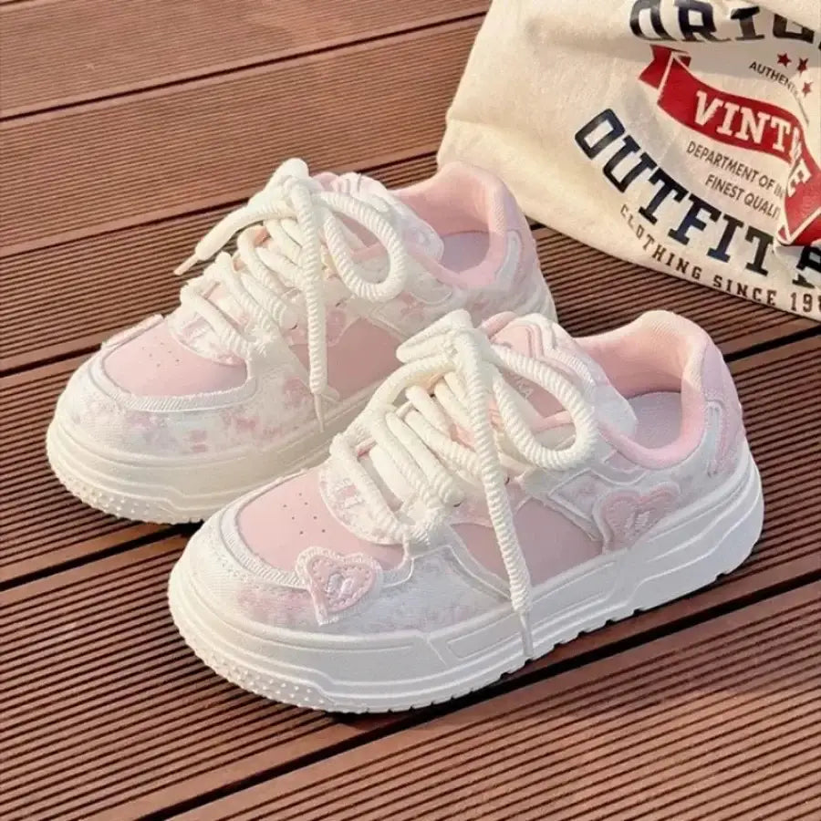 Pink Heart Sneakers