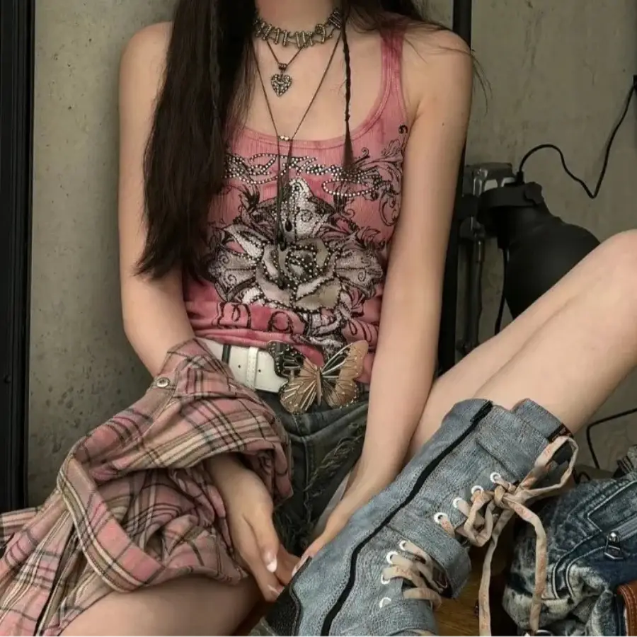 Rhinestone Cross Top