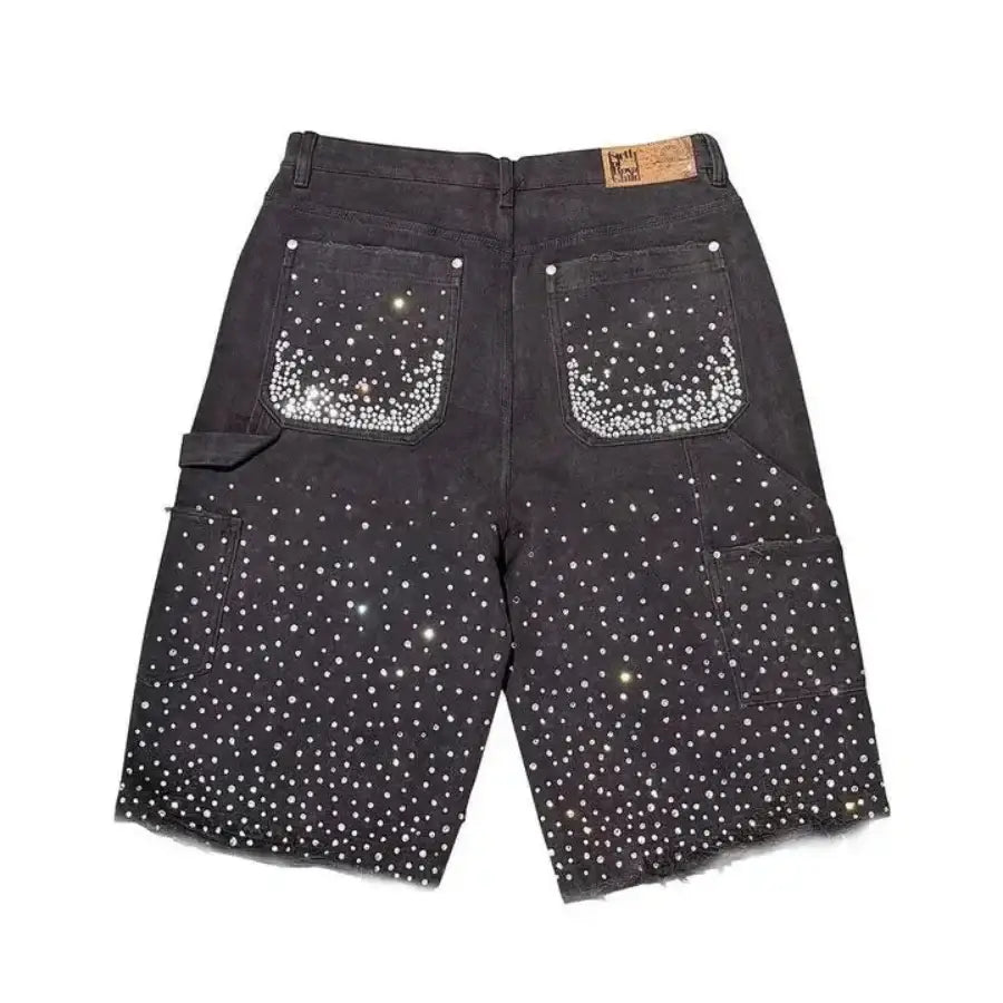 Rhinestone Denim Shorts