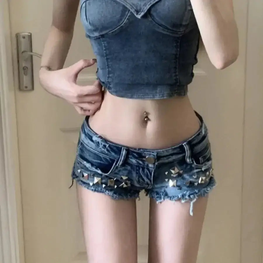 Rhinestone Mini Shorts
