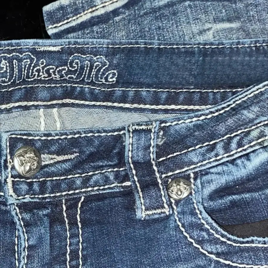 Rhinestone Pocket Jeans