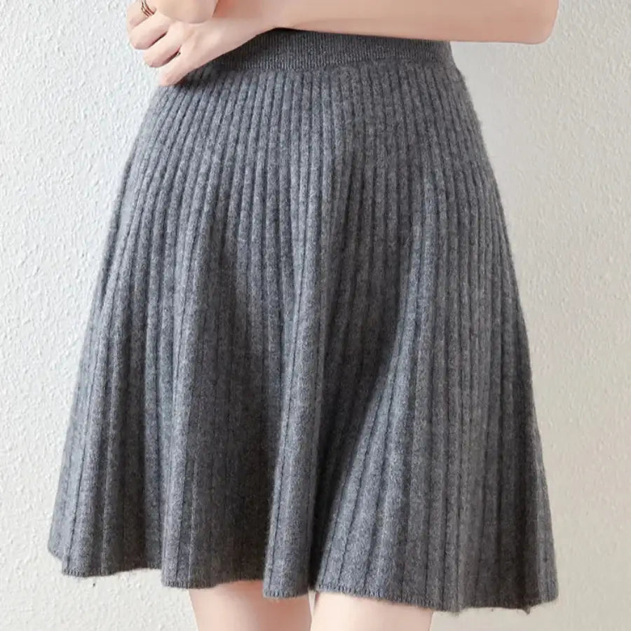 Rib Knit Mini Skirt