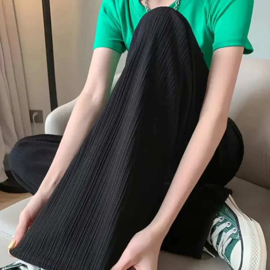 Ribbed Wide Leg Pants