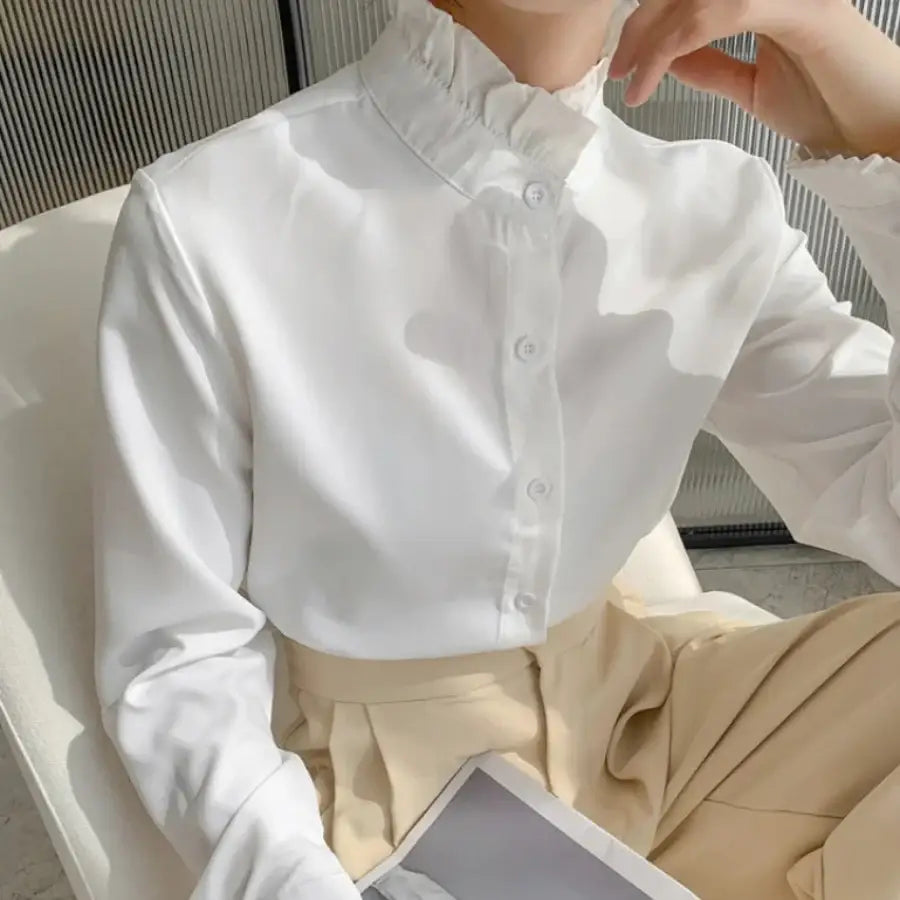 Ruffle Collar Shirt