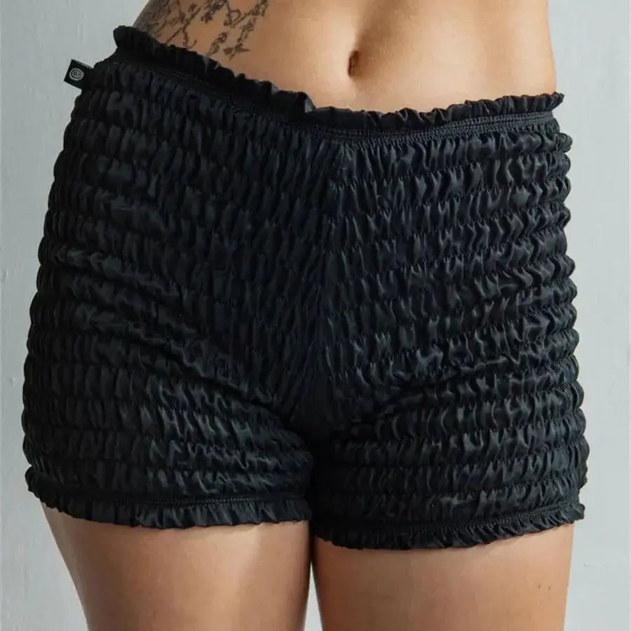 Shirred Shorts Black / M