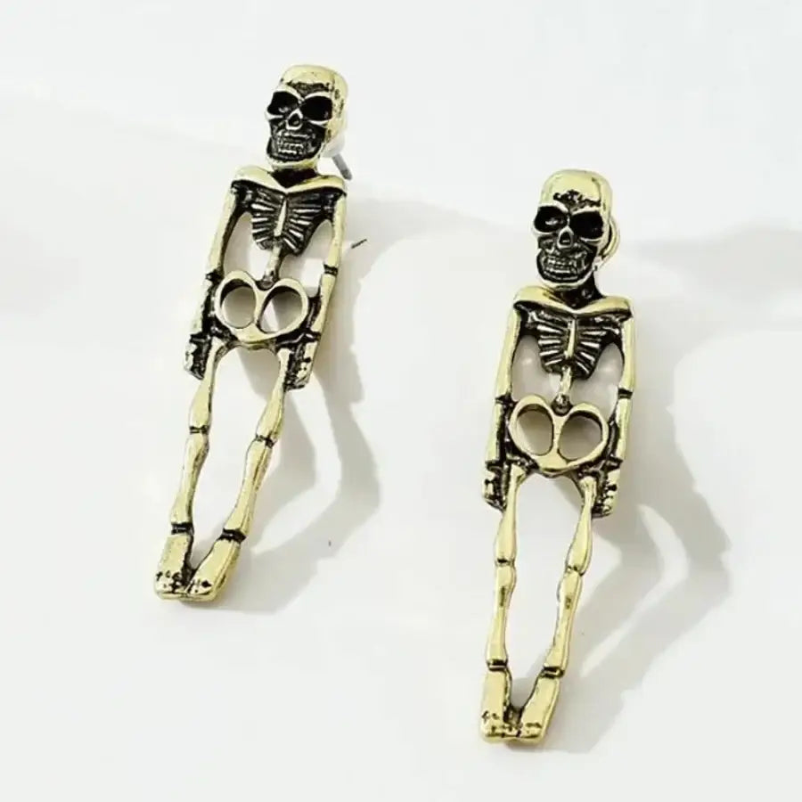 Skeleton Earrings - Gold