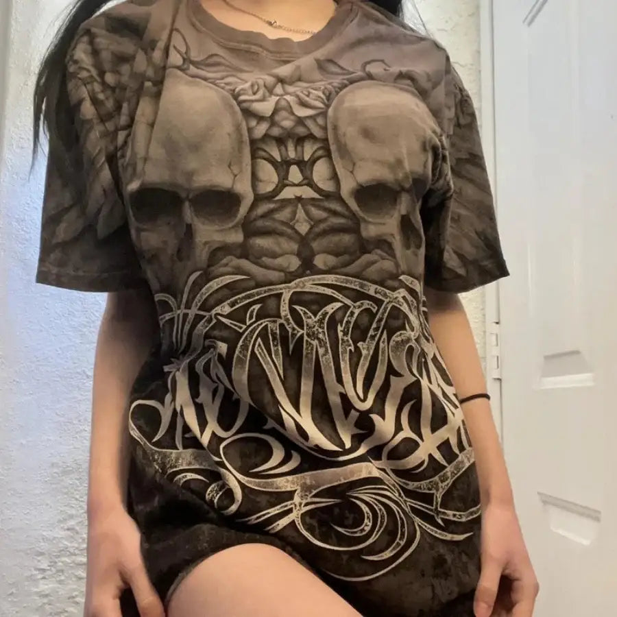 Skull Graphic Tee - Design 2 / S