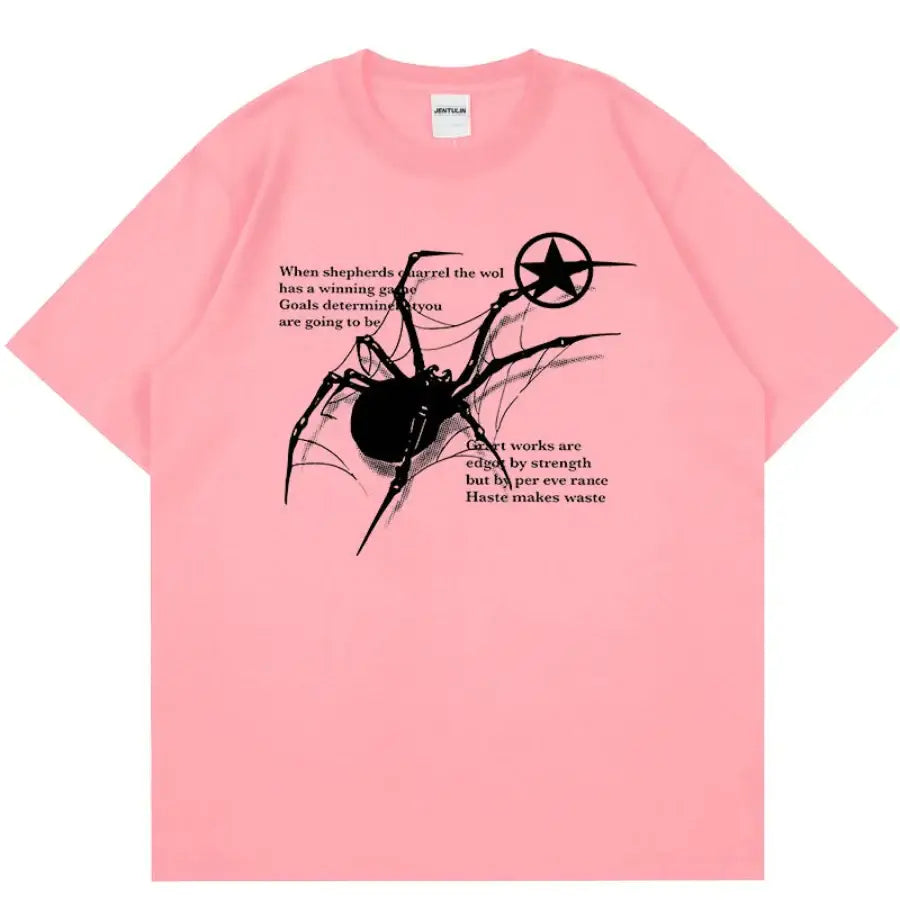 Spider Graphic Shirt - Pink / S