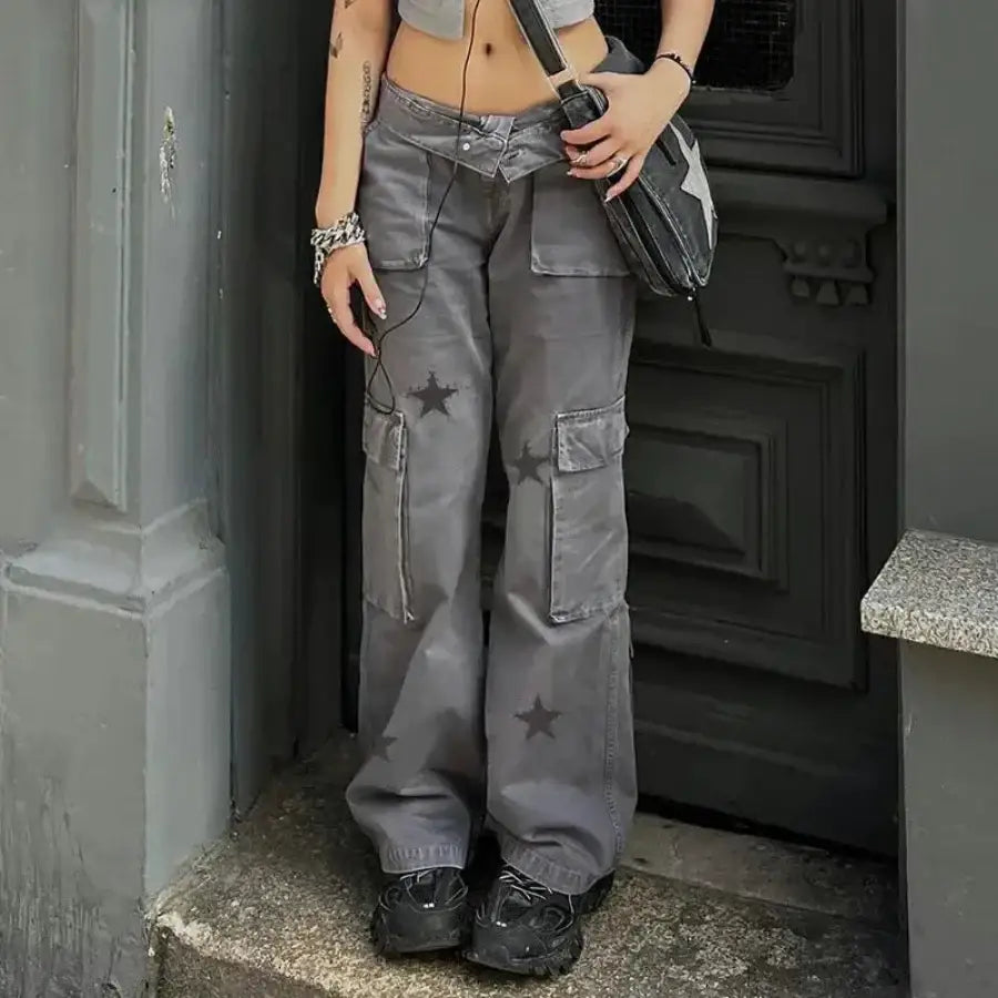 Star Cargo Pants - Grey / S