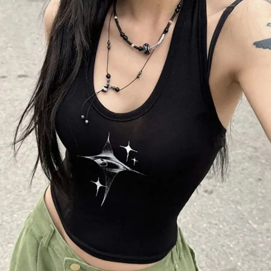 Star Eye Top - Black / S