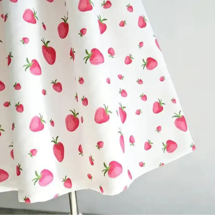 Strawberry Print Skirt