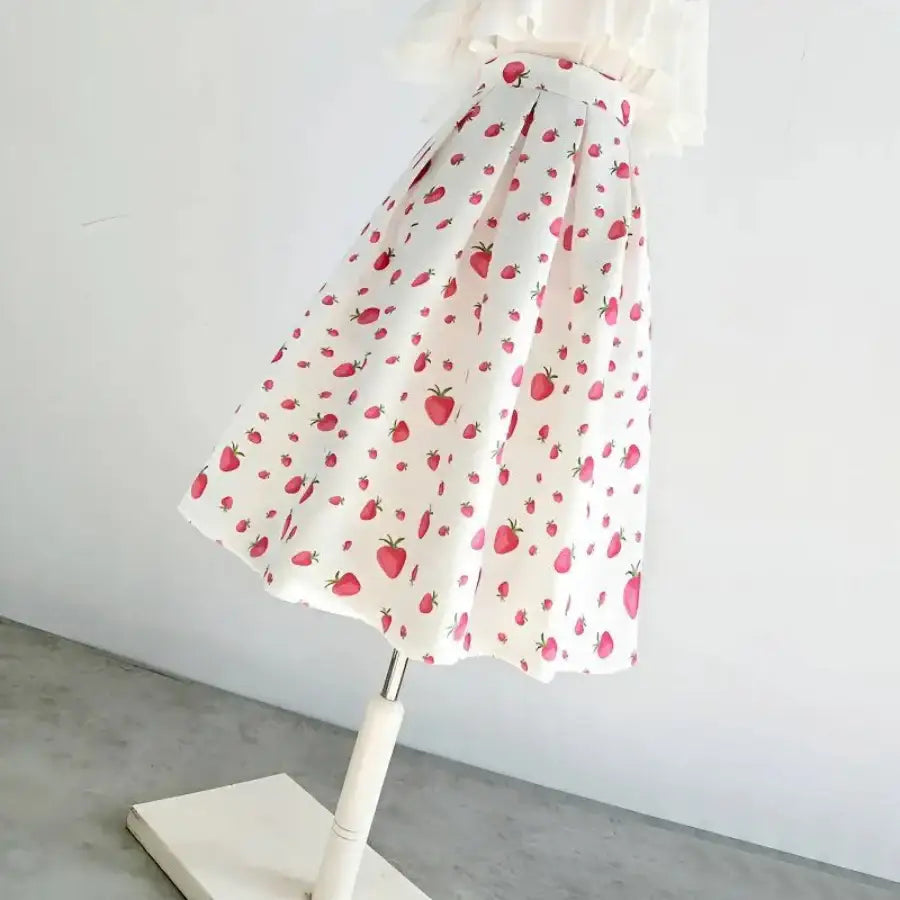 Strawberry Print Skirt