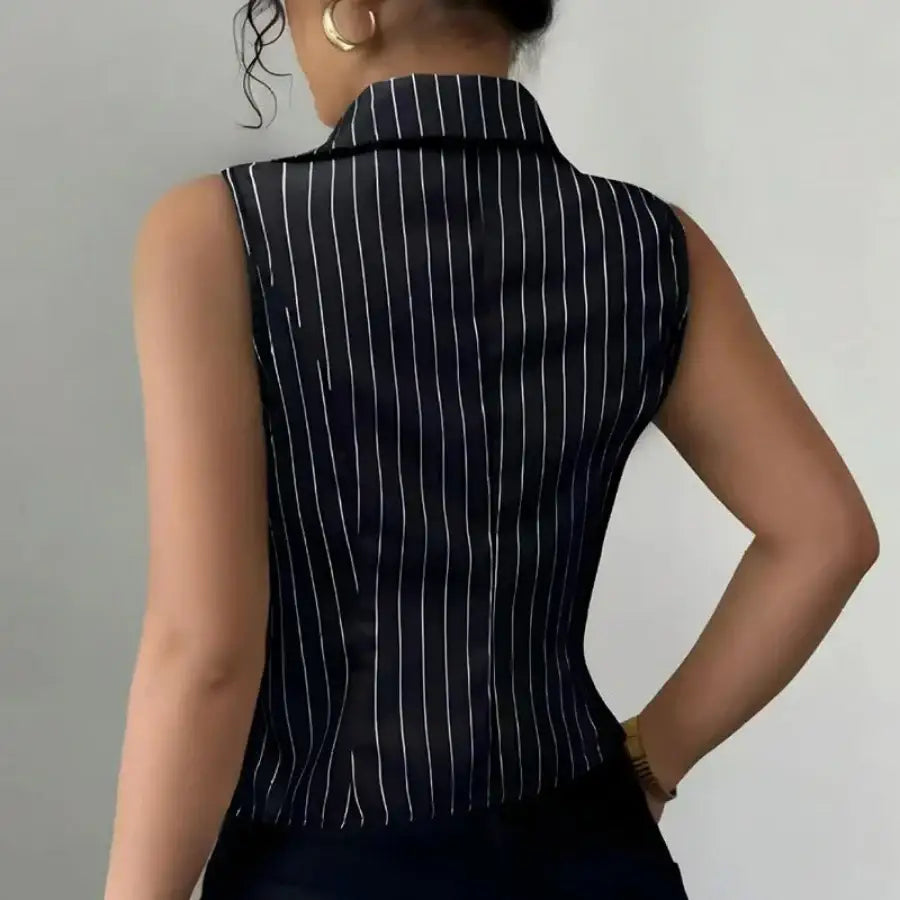 Striped Sleeveless Shirt