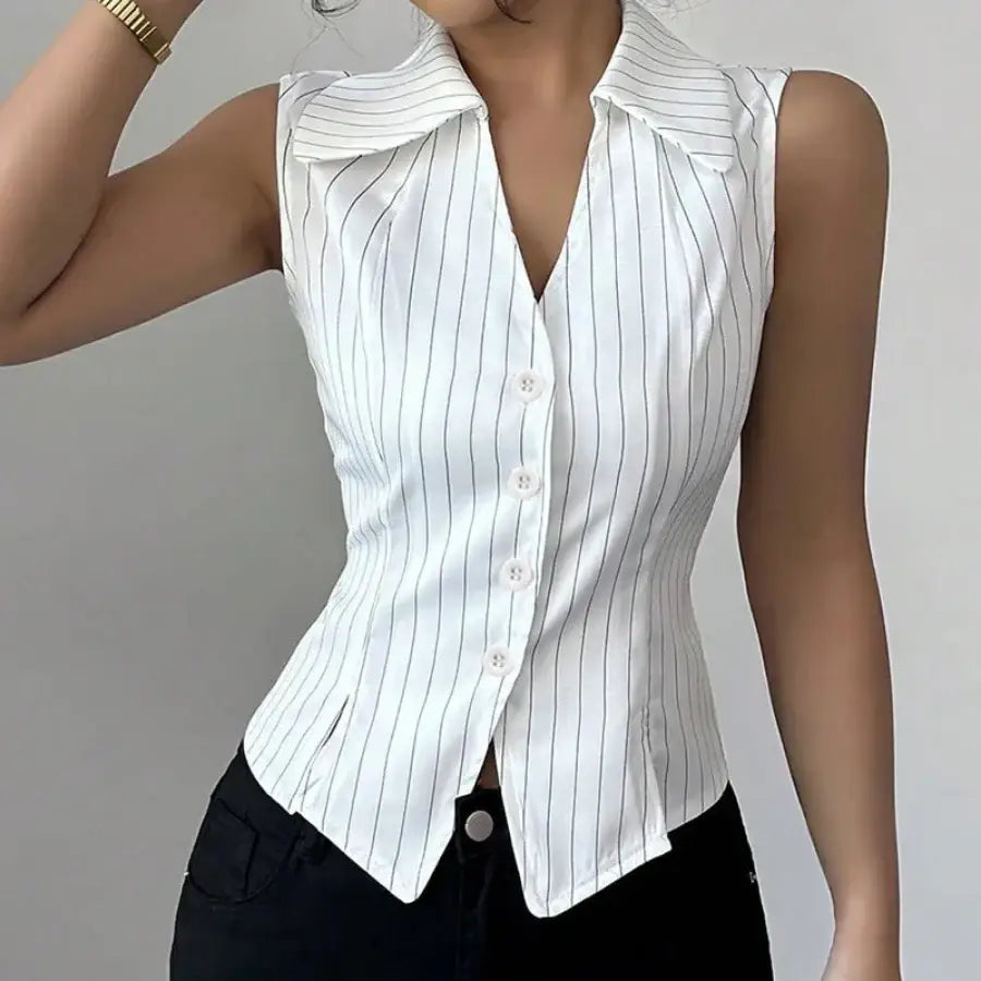 Striped Sleeveless Shirt
