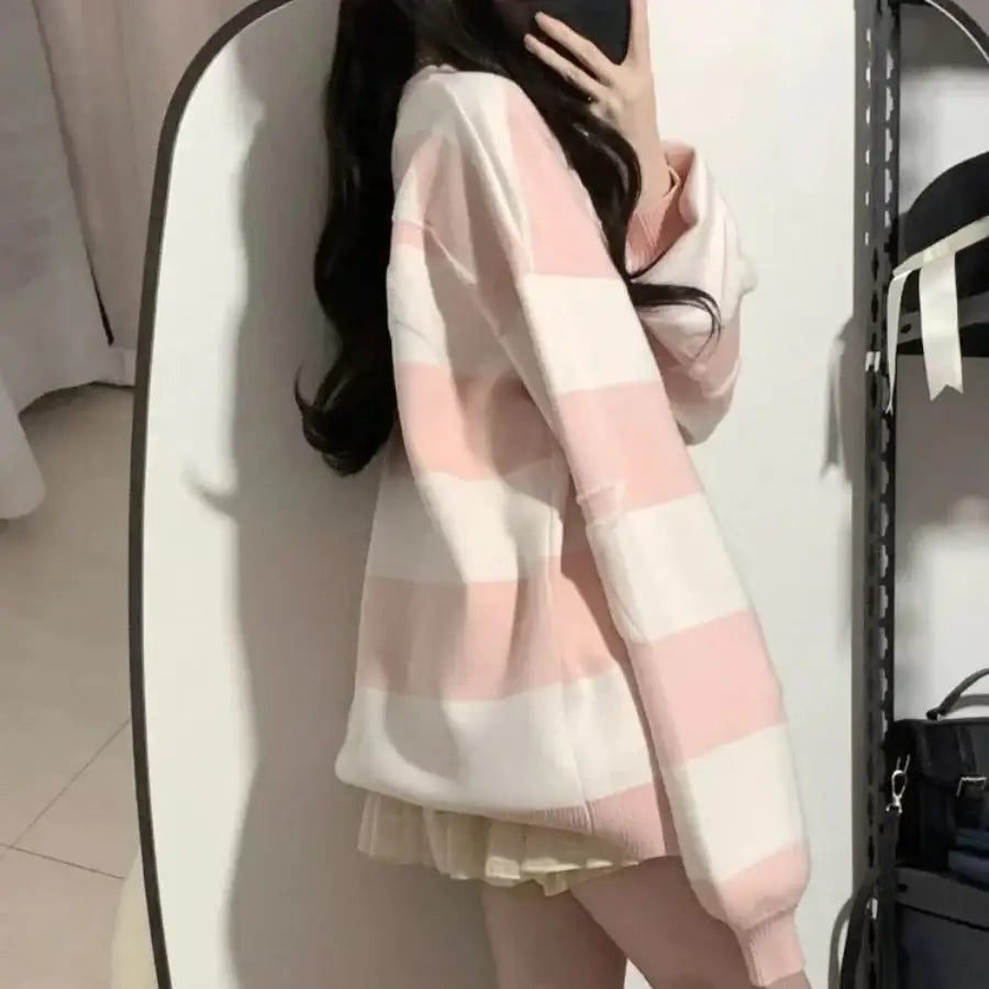 Striped Star Sweater - S