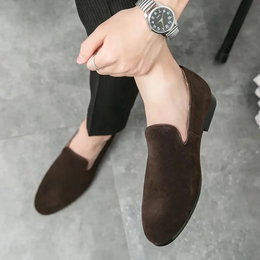 Suede Slip On Loafers