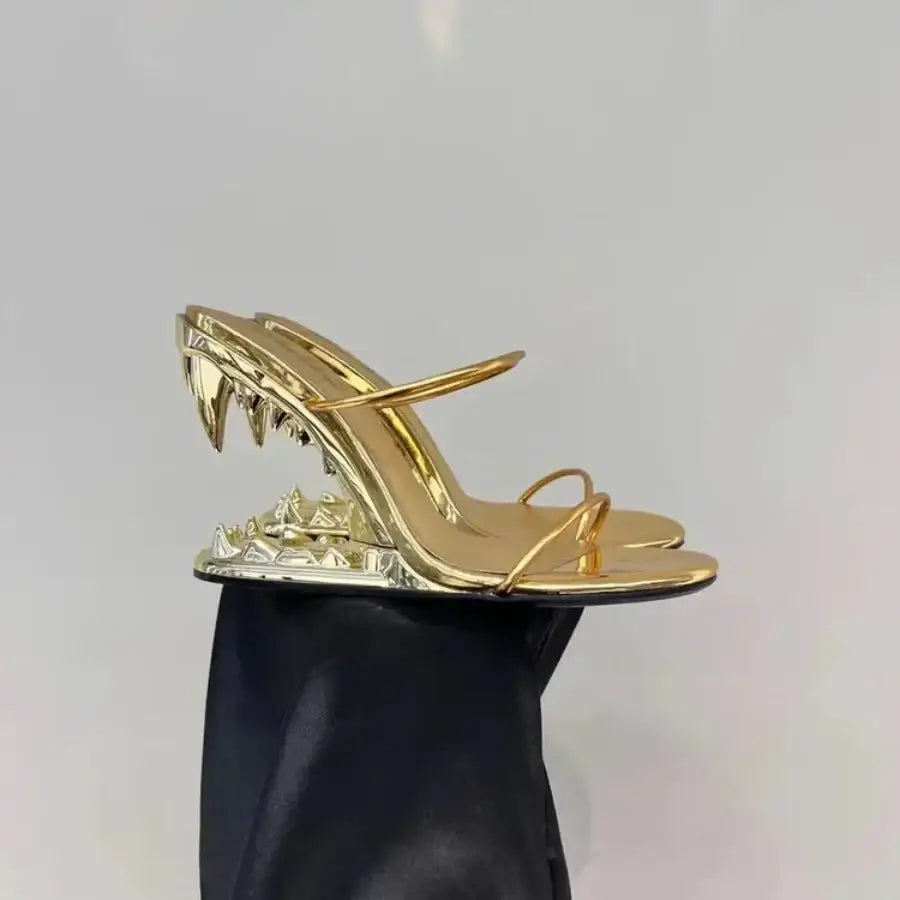 Teeth Heels - Gold / 5