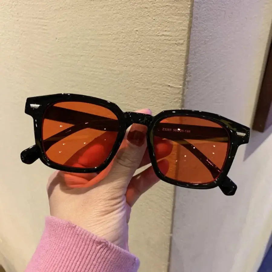 Transparent Frames Glasses Black Orange