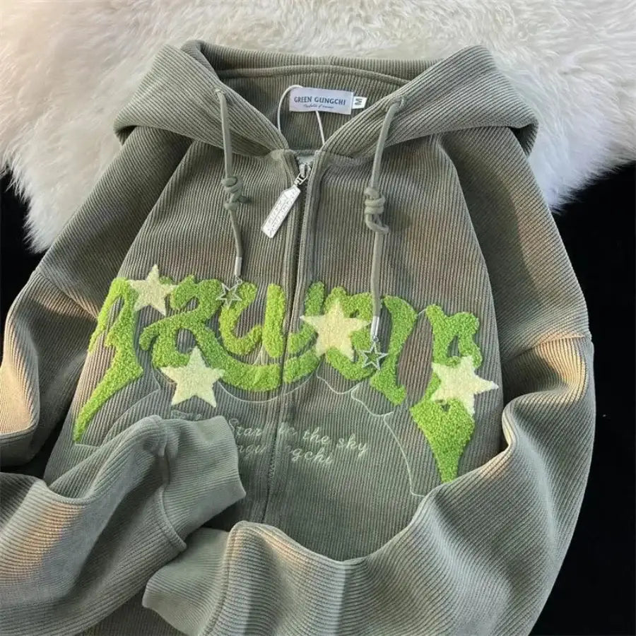 Trouble Hoodie - Green / S