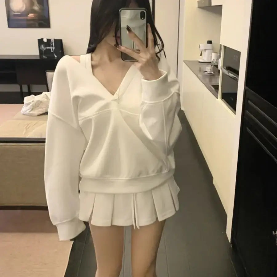 V Neck Hoodie