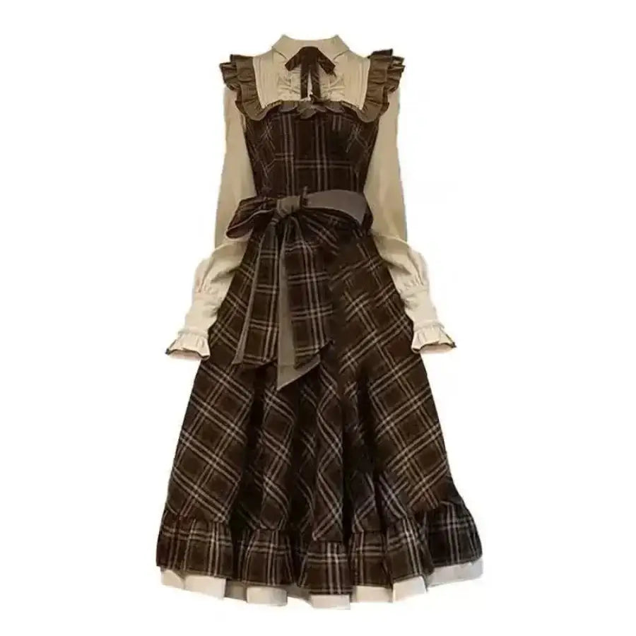 Vintage Plaid Dress - XS