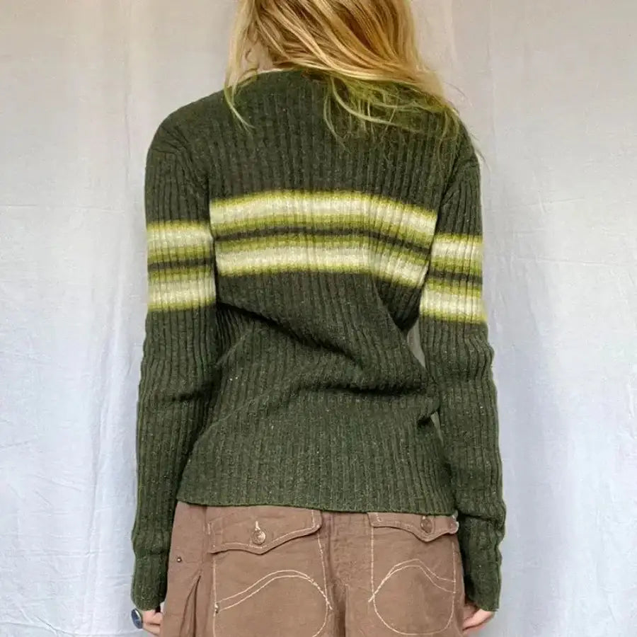 Vintage Retro Striped Sweater