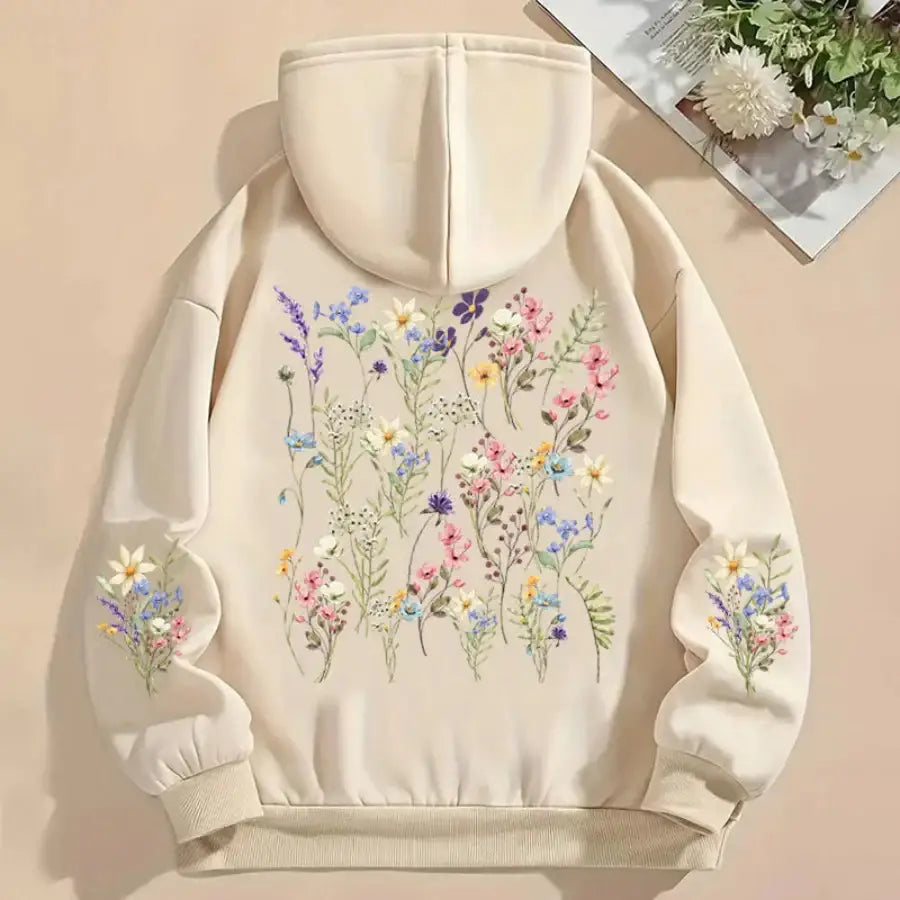 Wildflower Hoodie - Beige / XS