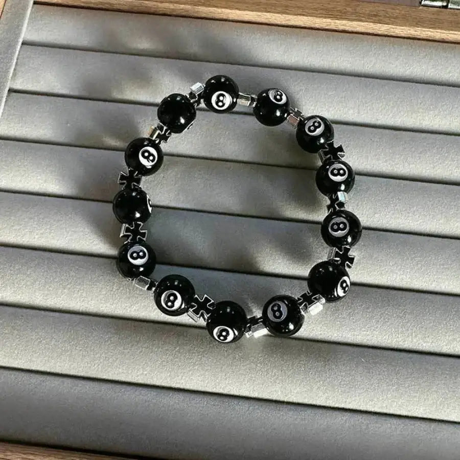 8 Ball Bracelet - Black