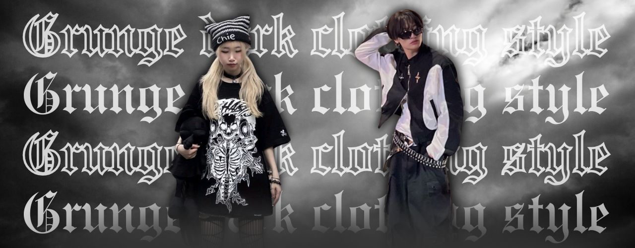 man and woman wearing both dark grunge slothes