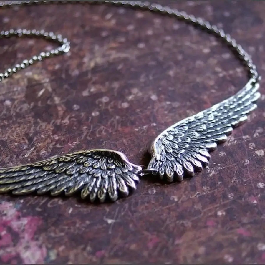Angel Wings Necklace - Silver
