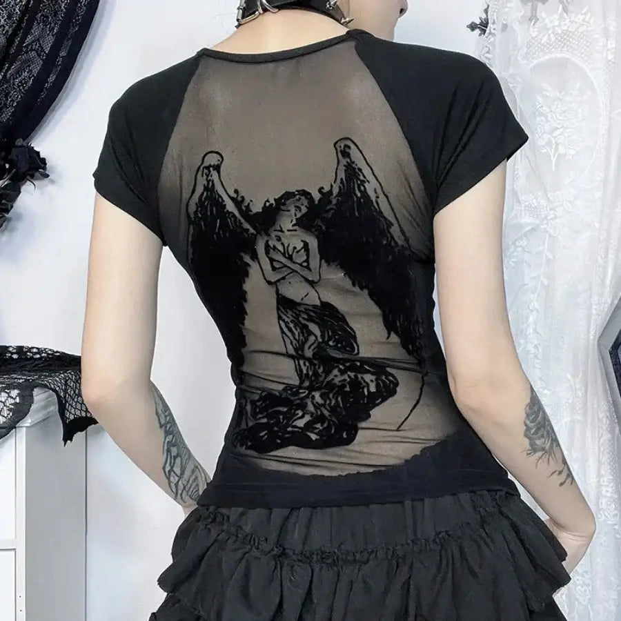 Back Mesh Top - S