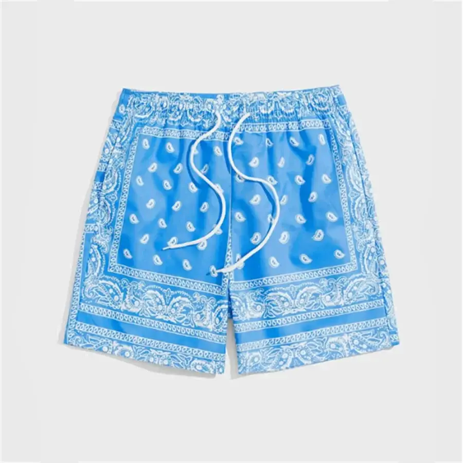 Bandana Print Shorts - Blue / XS