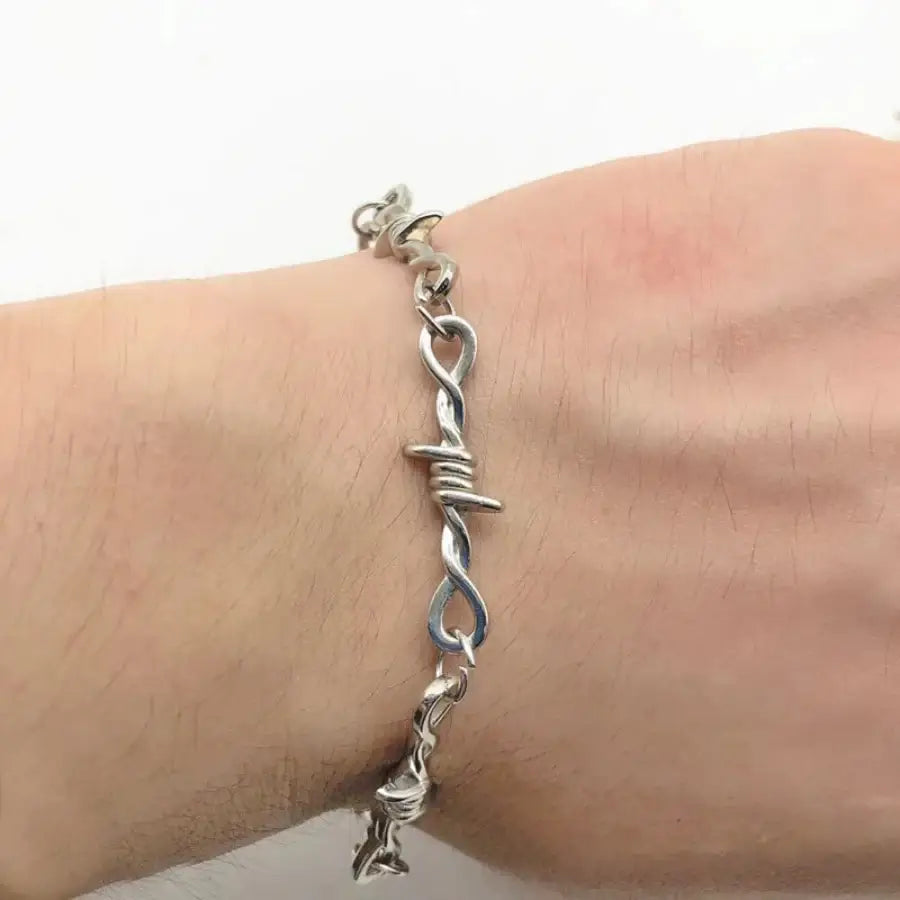 Barbed Wire Bracelet - Silver
