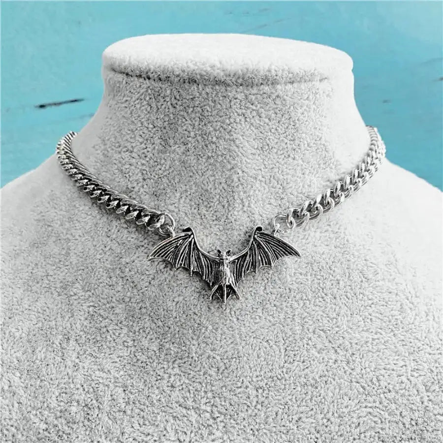 Bat Necklace - Silver