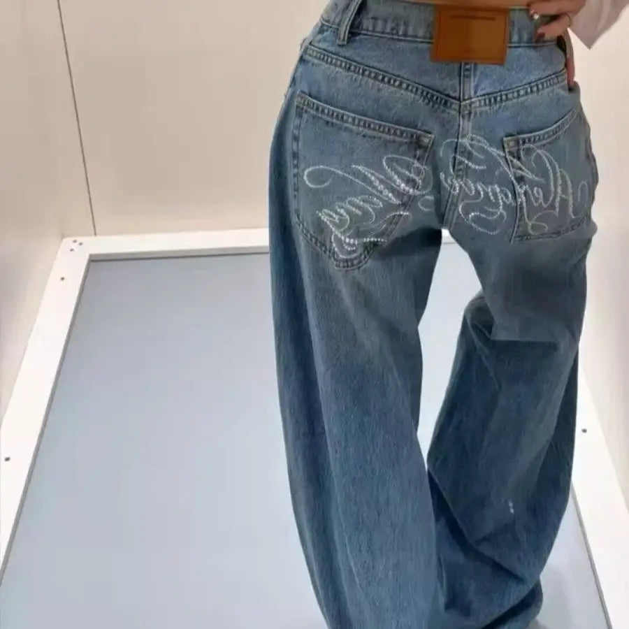 Beads Writing Jeans
