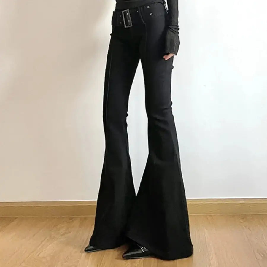 Belted Flare Pants