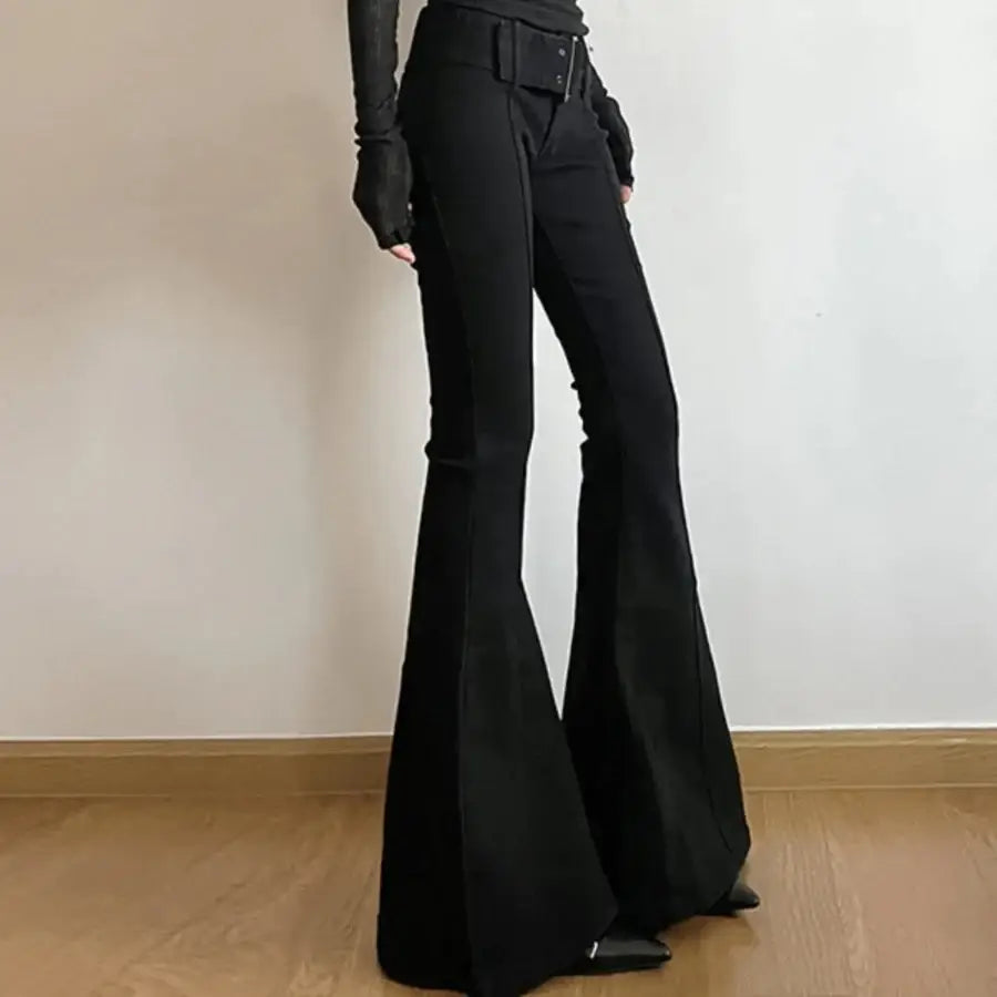 Belted Flare Pants